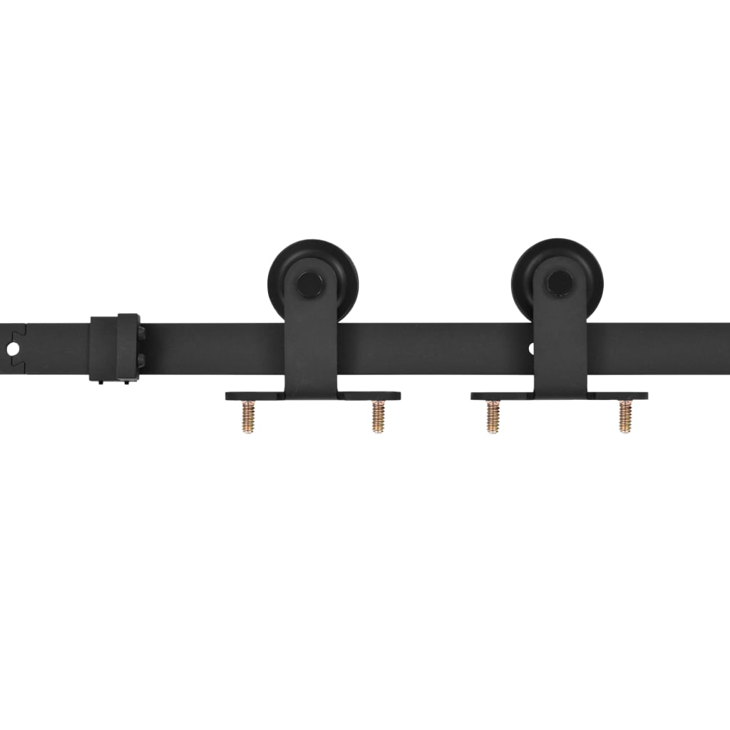 vidaXL Kit de quincaillerie de porte coulissante SKIEN 200 cm noir - 2