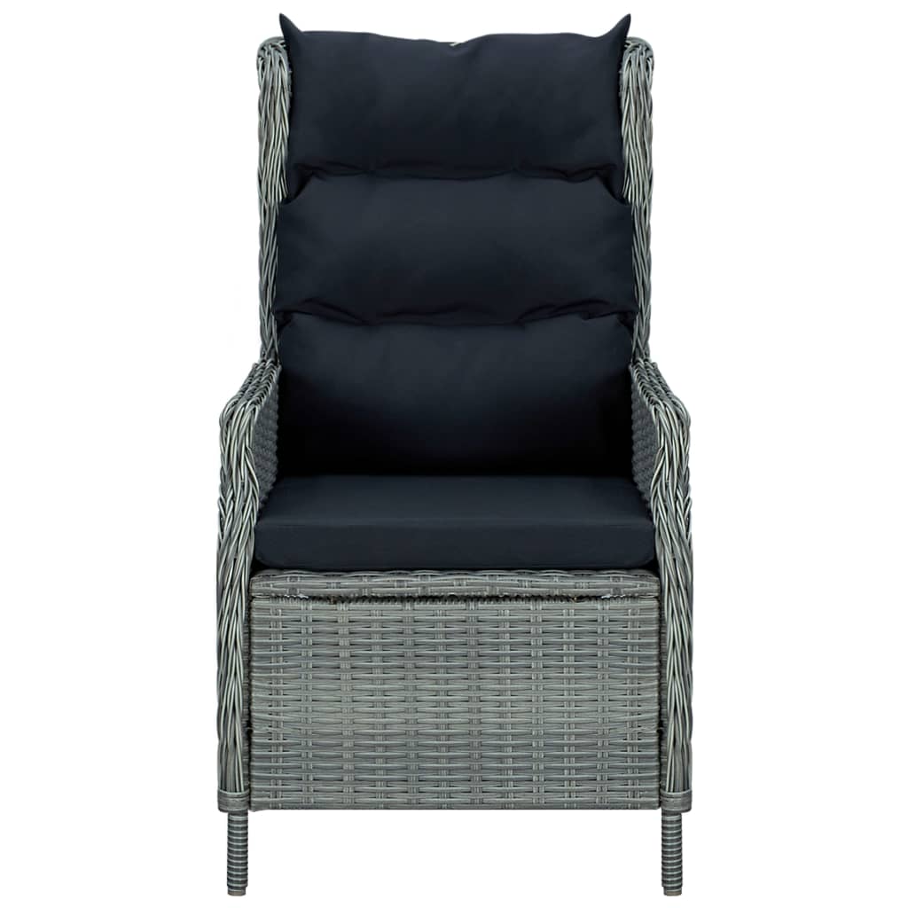 Mobilier à dîner 9 pcs avec coussins Résine tressée Gris clair 9 - 6