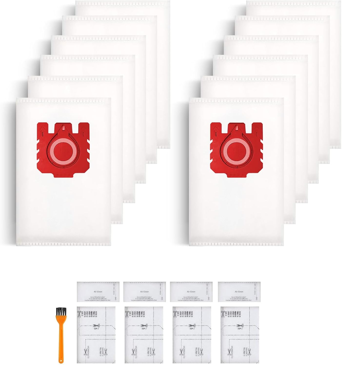 Zestaw 12 worków do odkurzacza kompatybilnych z modelami Miele FJM/GN, Classic C1, Complete C3, C2, S2, S4, S5, S6 i S8.