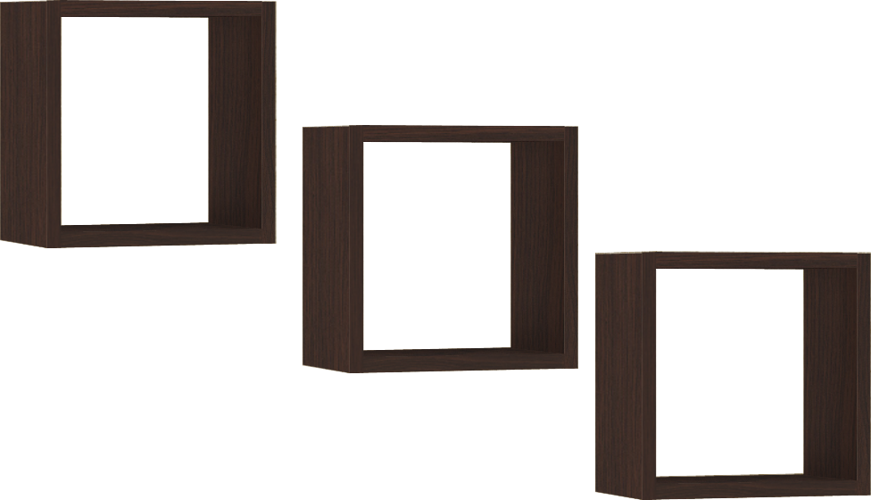 Półka AKORD K25 Wenge 25 cm kolor Wenge mat 3 półki 25x15x25 cm