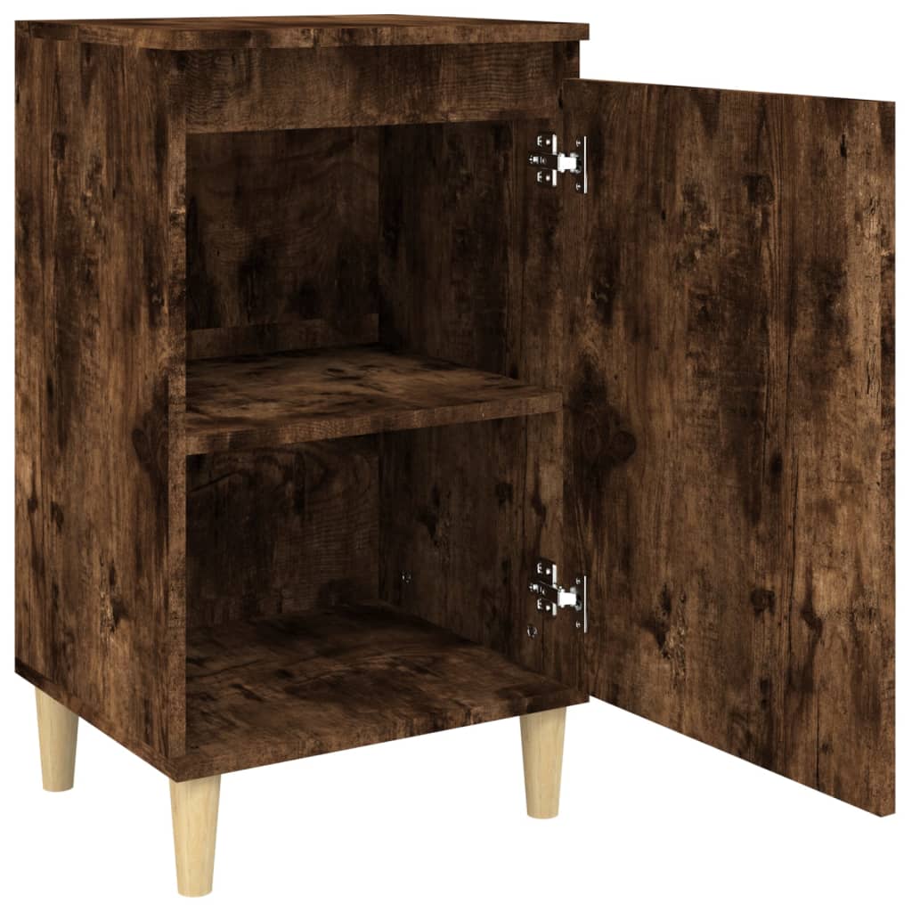 vidaXL Table de chevet chêne fumé 40x35x70 cm bois d'ingénierie - 6