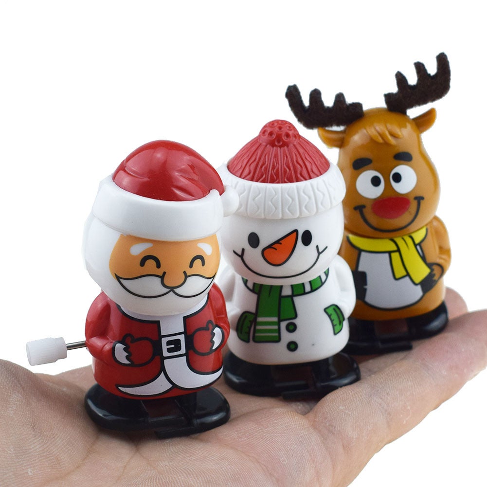 Jouets à Remonter Noël – Lot Personnages Festifs – 5 Cm – ABS Sûr – Cadeaux Calendrier Avent – Déco Table