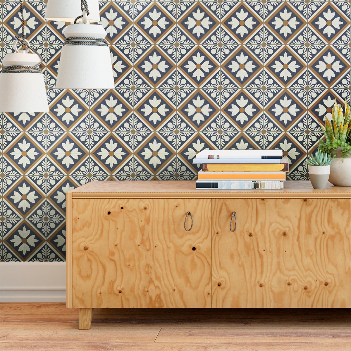 24 adesivi piastrelle di cemento azulejos Beatriz - Sticker adesivo - adesivi murali - 24stickers20x20cm - 4