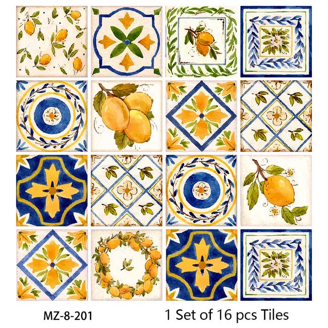 EasyLife Adesivi Mosaico 40pz: Decorazione Pareti Cucina E Bagno, Impermeabili 10x10cm