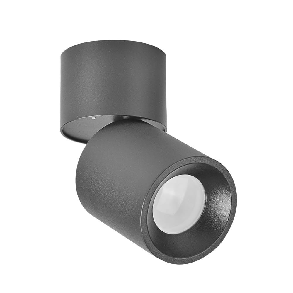 Reflektor sufitowy spot natynkowy Astra okrągły czarny 1xGU10x10W wym: 16,5 x 8,2 cm aluminium Polux