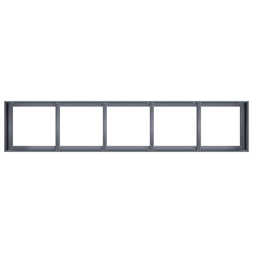 Jardinière，Pot de Fleurs anthracite 200x40x40 cm acier laminé à froid CFW39268 - 5