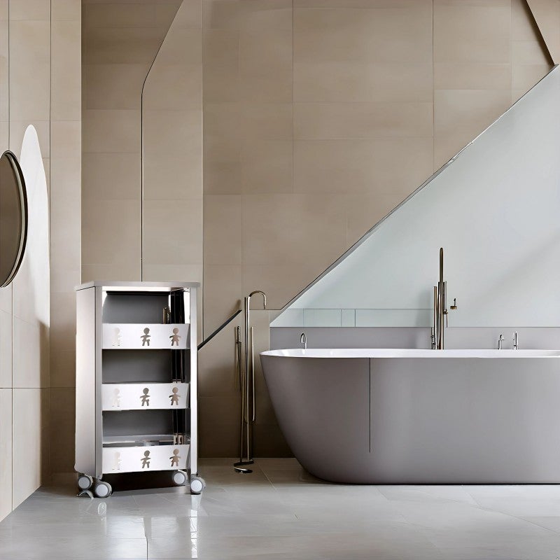 Carrello con ruote portatutto, 83,50 x 43,50 x 30,50 cm. BALI - 4