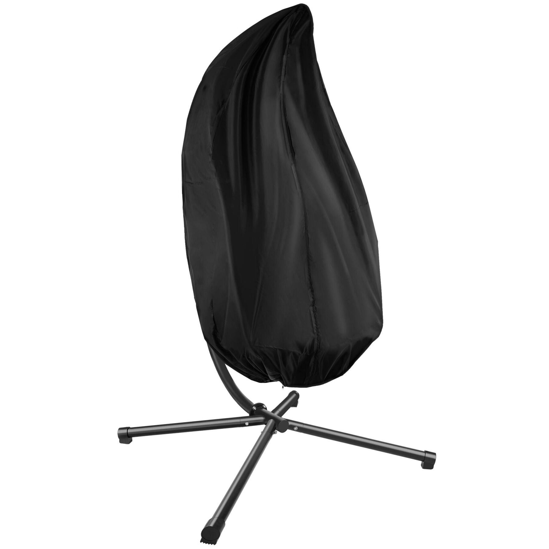 Fauteuil suspendu en acier, confortable, pivotant, pliable, coussin amovible, réglable, 160 kg, gris foncé TECTAKE - 7