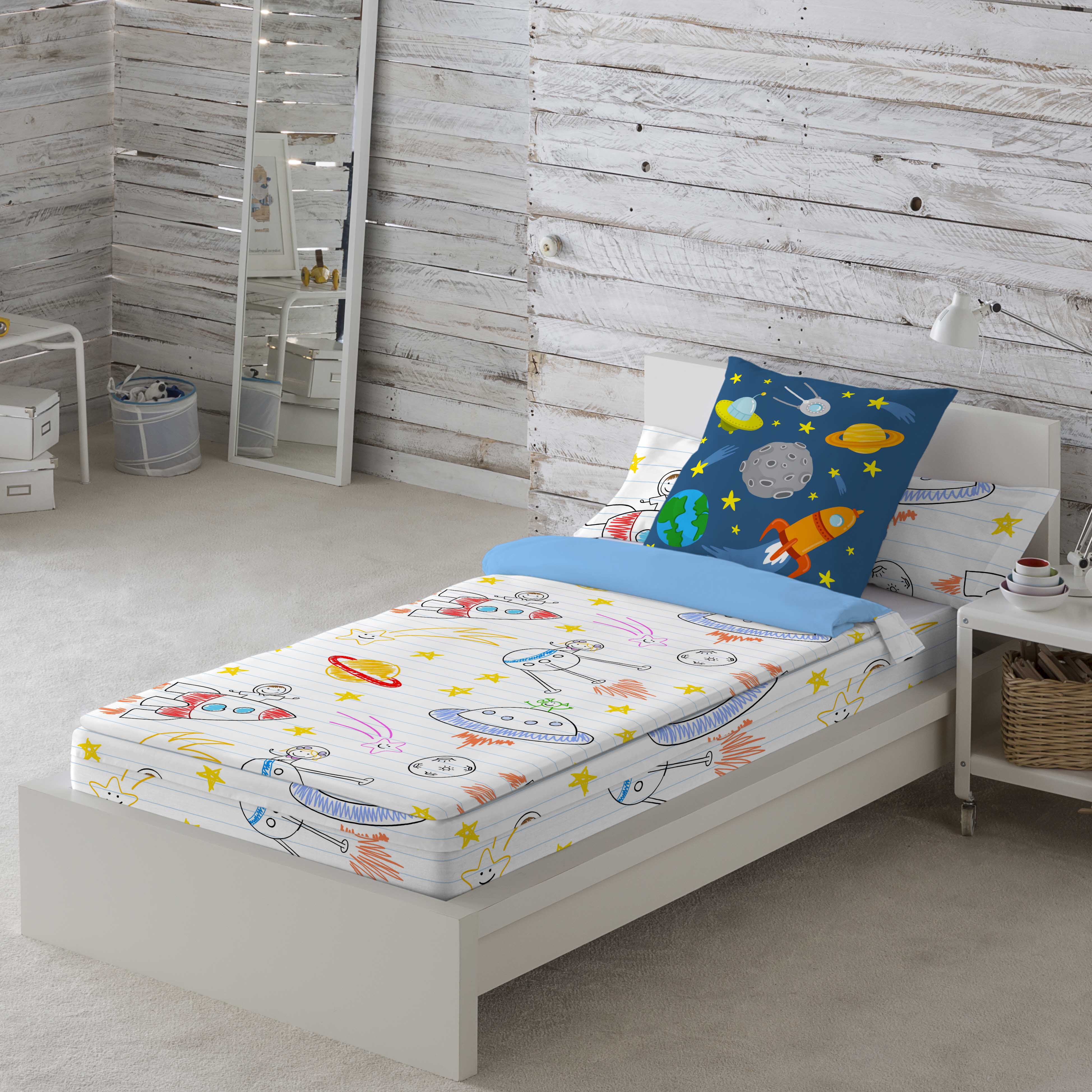 Copripiumino Reversibile Bambini Letto 90 | Cotone Stampato Con Federa Cuscino - Foto 12