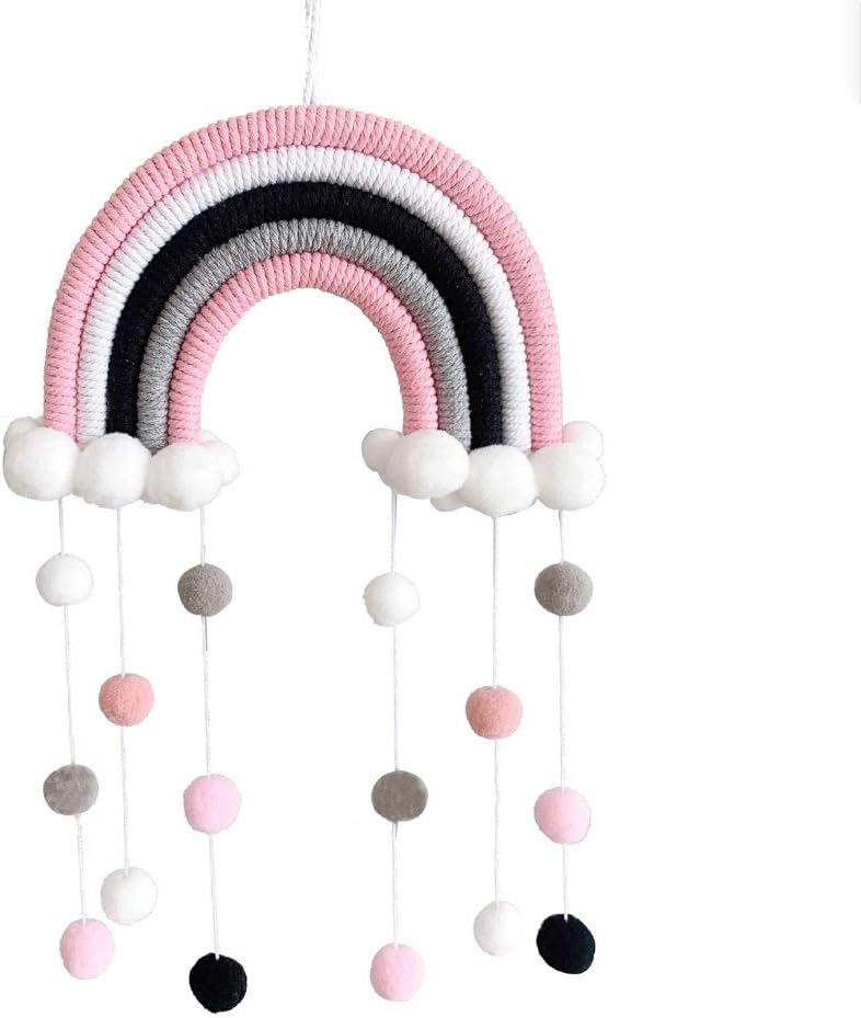 Arc En Ciel Livre Arc-en-ciel Macramé Décoration Murale Chambre Bébé Fait Main Déco Murale Tissée Main