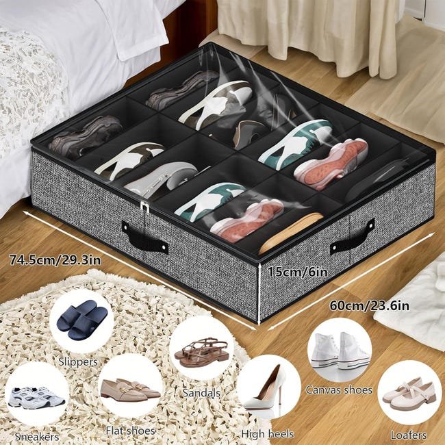 Organizzatore for riporre le scarpe sotto il letto Organizzatore for scarpe sotto il letto Scatola contenitore for scarpe pieghevoli con coperchio trasparente Maniglia for finestra trasparente for bam Organizzatore for riporre le scarpe sotto il letto Organizzatore for scarpe sotto il letto Scatola contenitore for scarpe pieghevoli con coperchio trasparente Maniglia for finestra trasparente for bam