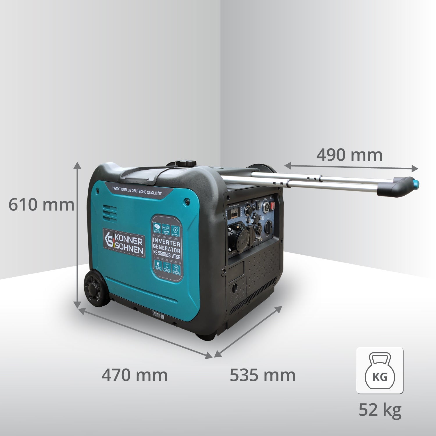 Groupe électrogène-onduleur dans la boîte anti-bruit KS 5500iES ATSR Puissance maximale 5.5 kW - 3