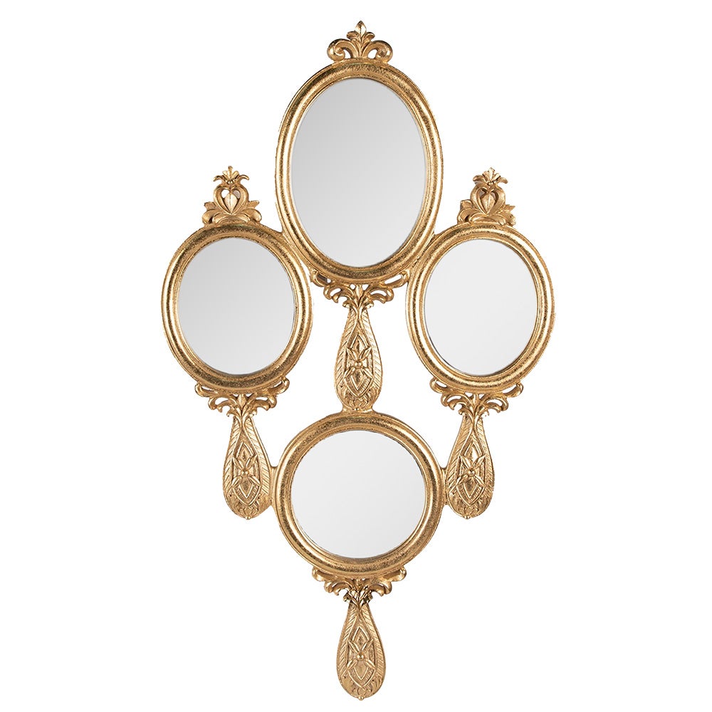 Miroir style italien céramique à fleurs