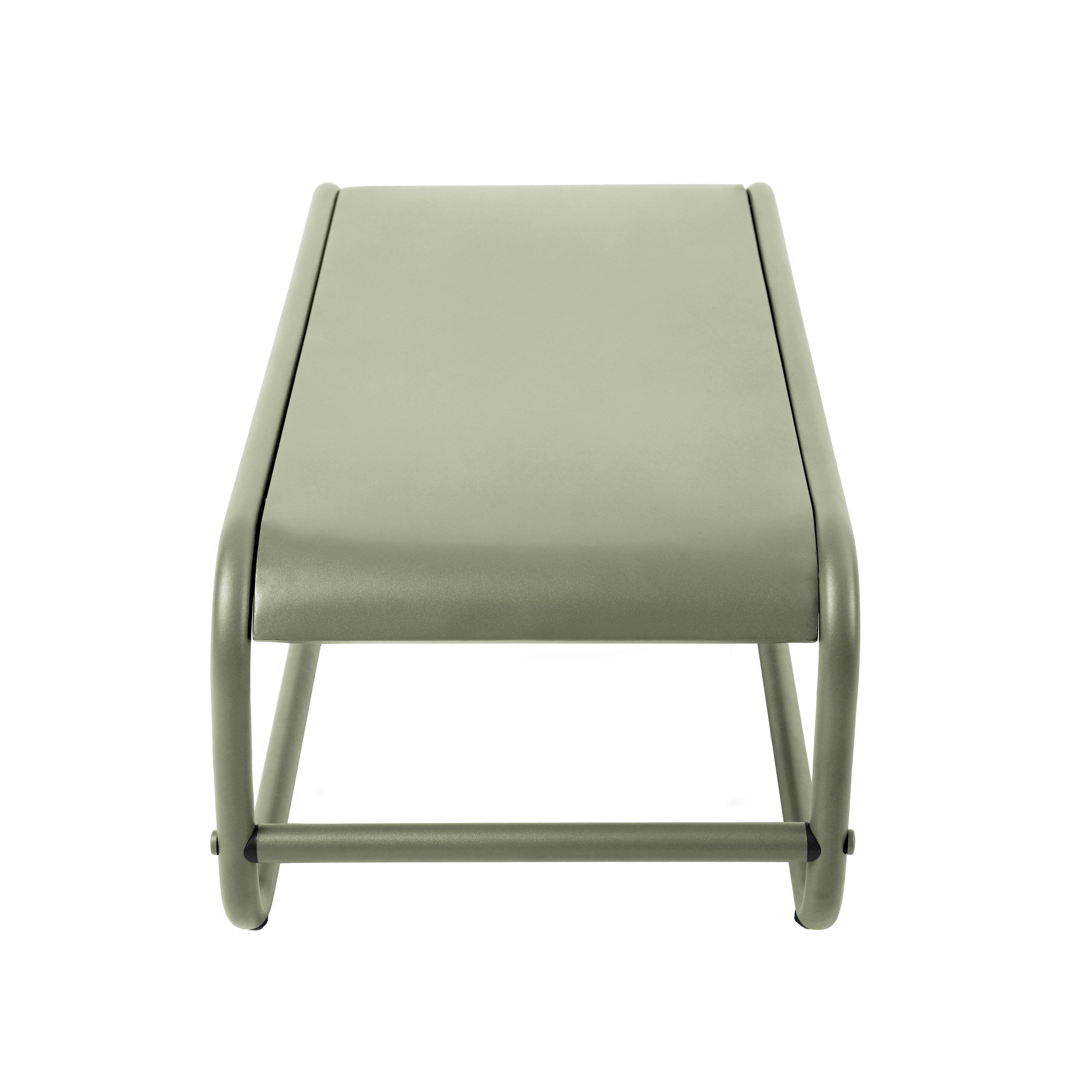 Table basse de jardin en métal 85x40x30 cm vert cactus, Mixi - Oviala - 6