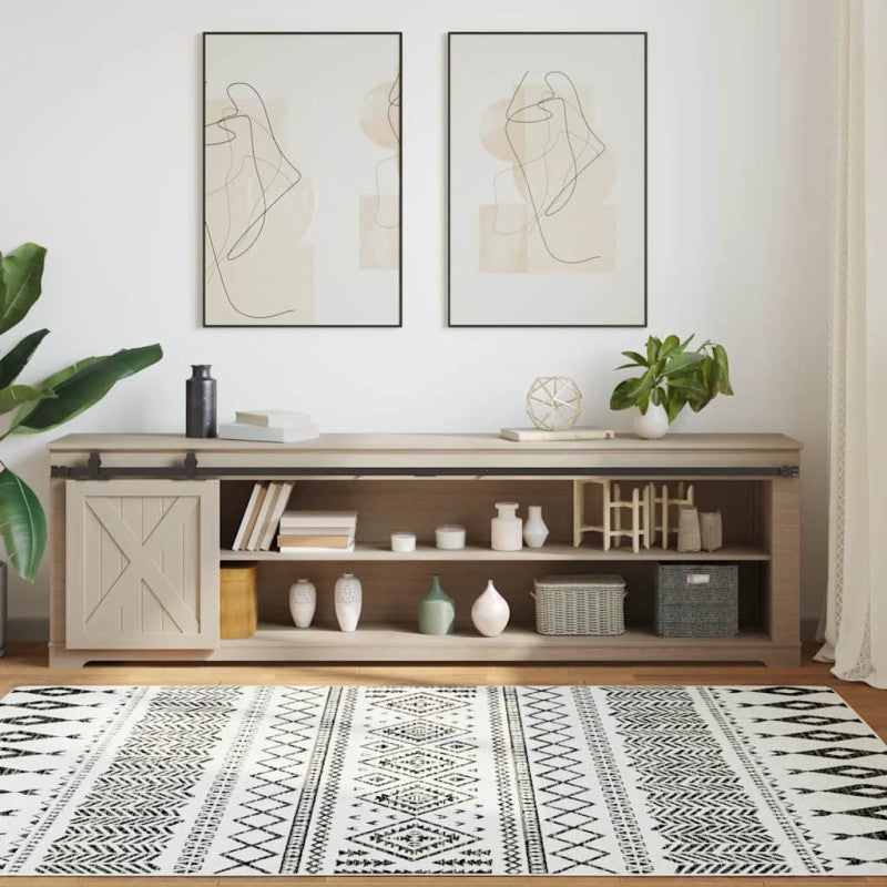 Kit de puerta corredera de armario acero carbono 213 cm 213 cm / Negro - 3