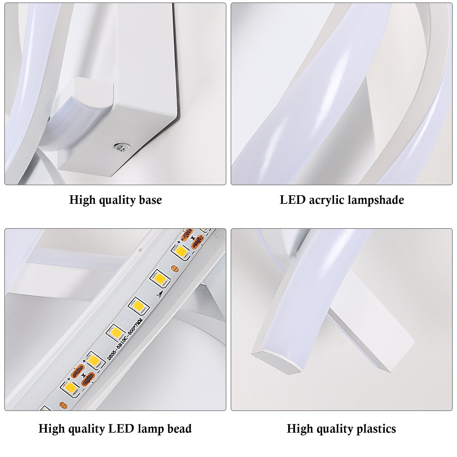 GOECO Applique Murale LED Moderne, Lumière Douce 3000K, Élégant Luminaire Acrylique 1280LM pour Salon, Chambre, Hall, Escalier - Blanc Chaud - 7