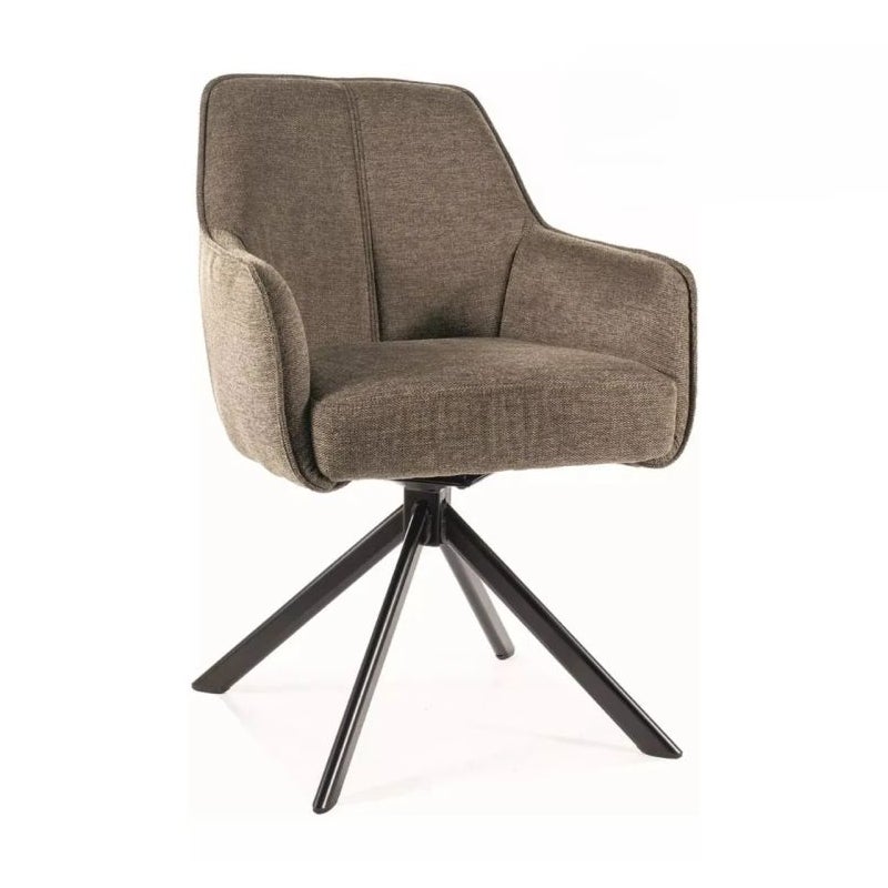 Krzesło tapicerowane NOTTI BREGO oliwkowe obracane