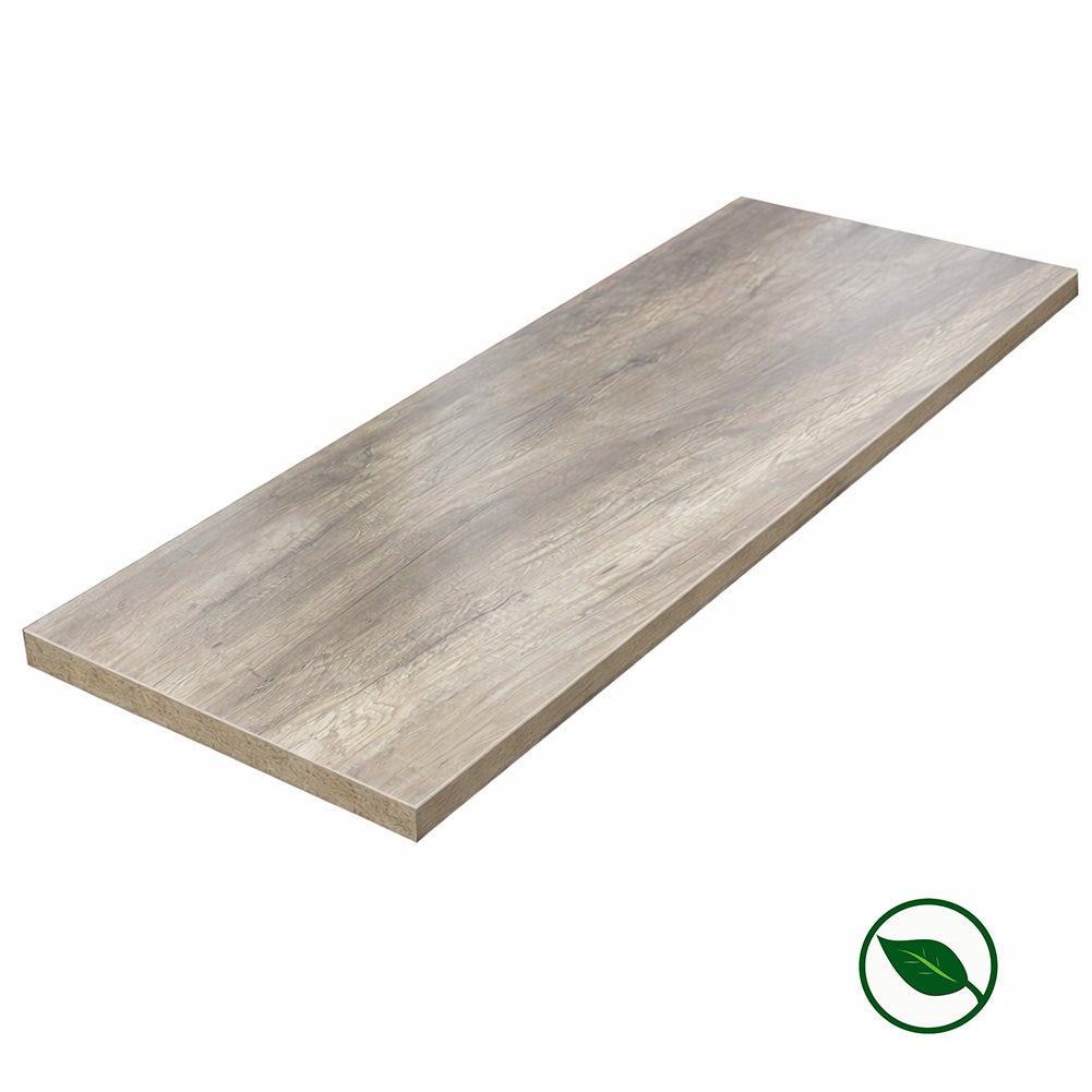 Plan de travail stratifié CPL chêne authentique 1850 x 610 x 28 mm - PEFC 75% - Gamme Essentiel - 2