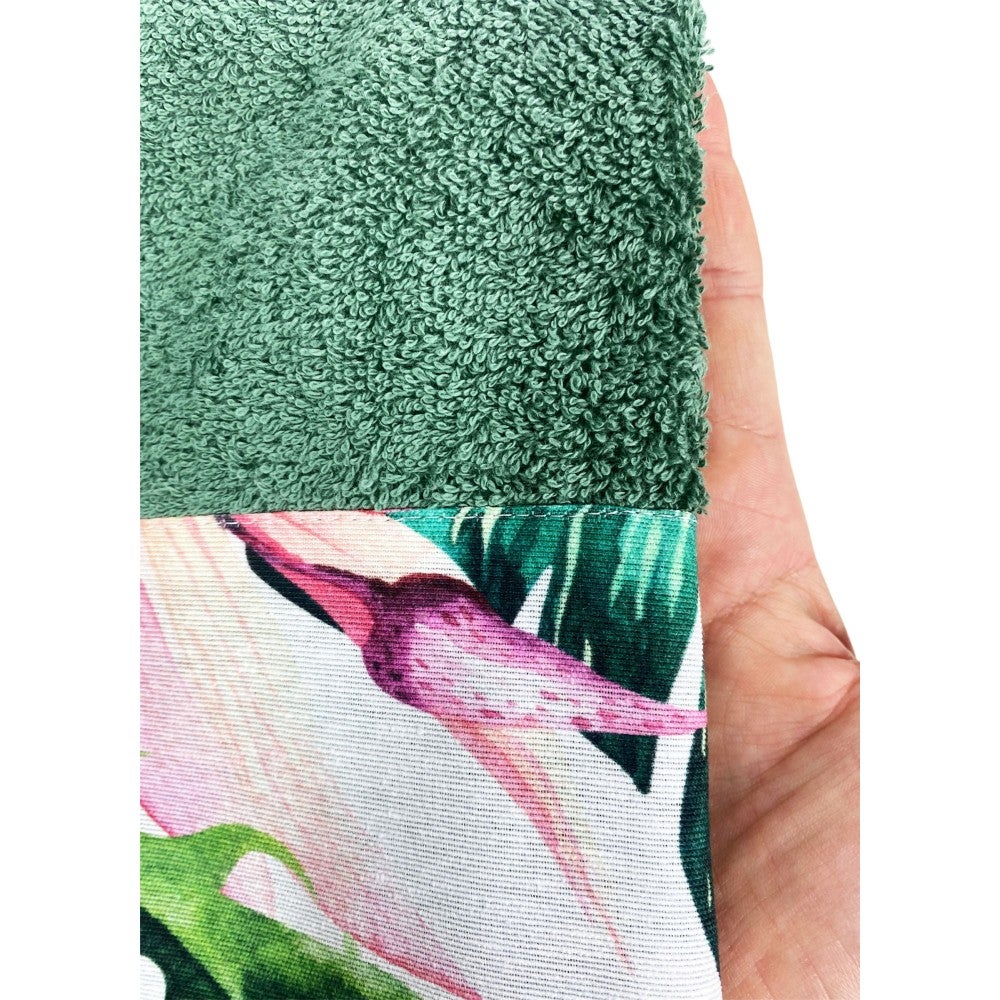 SET asciugamani con bordo FLAMINGO in puro cotone Made in Italy - 5