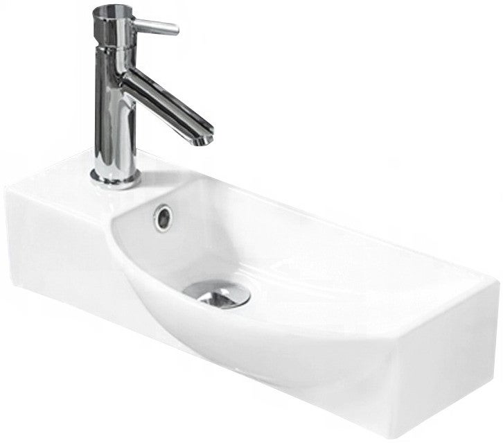 Mexen Hugo umywalka nablatowa prawa 50 x 23 cm, biała - 21255000R
