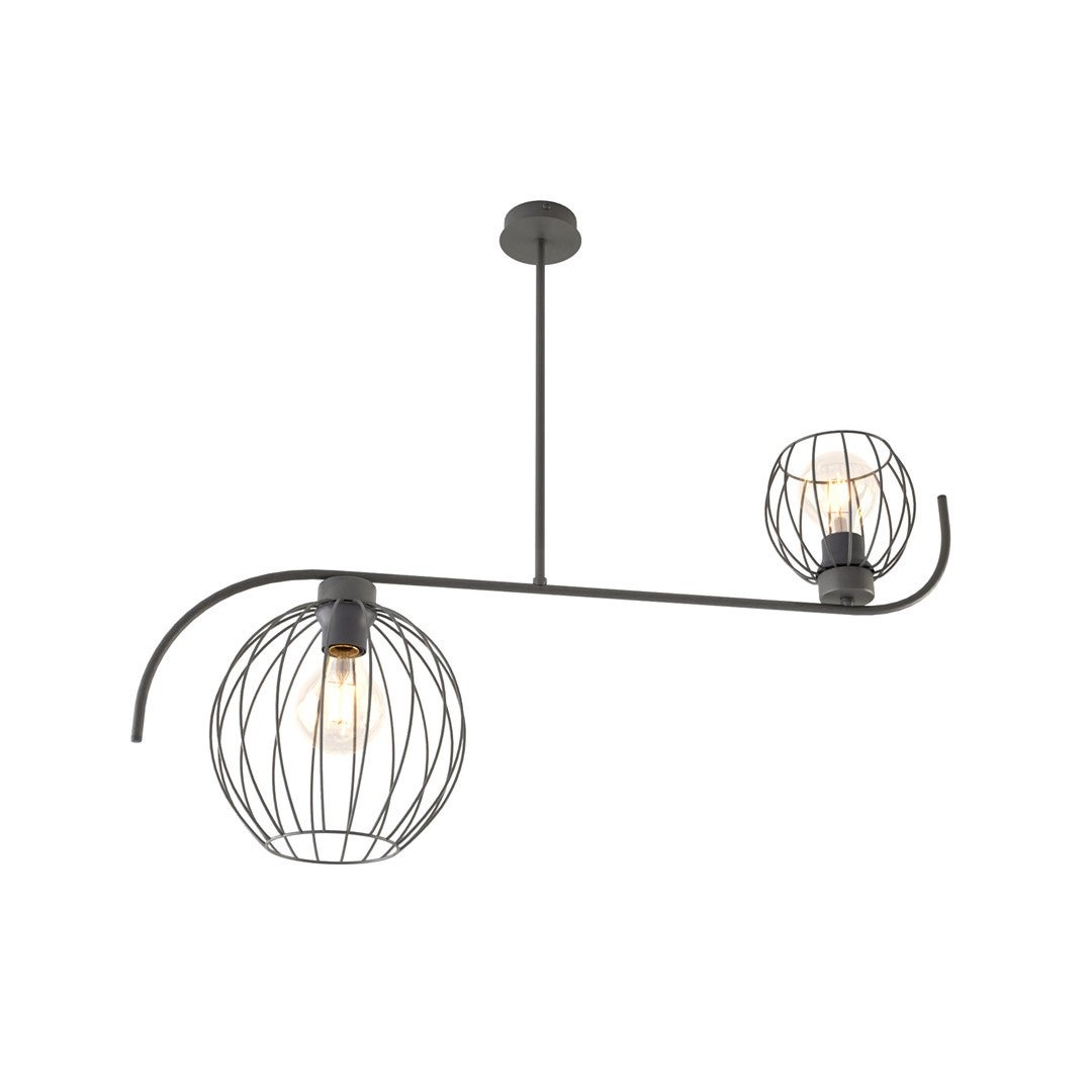 Lampa wisząca ECHO czarna 2xE27x20W metal wym:70x80x24cm IP20 Emibig