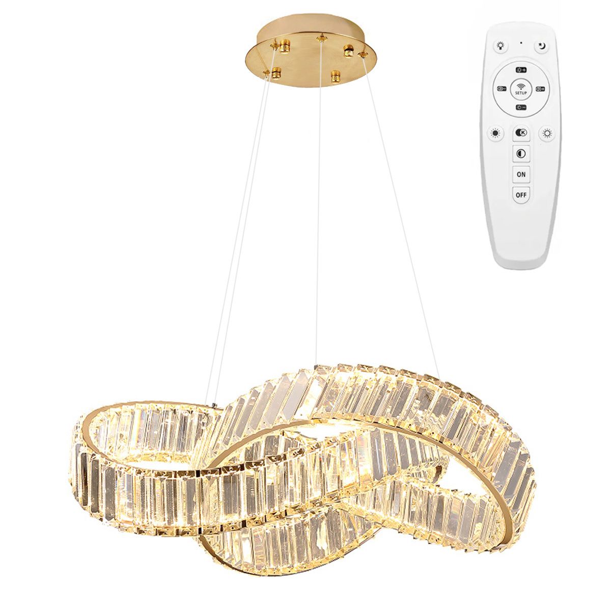 Lampa Sufitowa Wisząca Led Toolight Led App1538-Cp Złoty