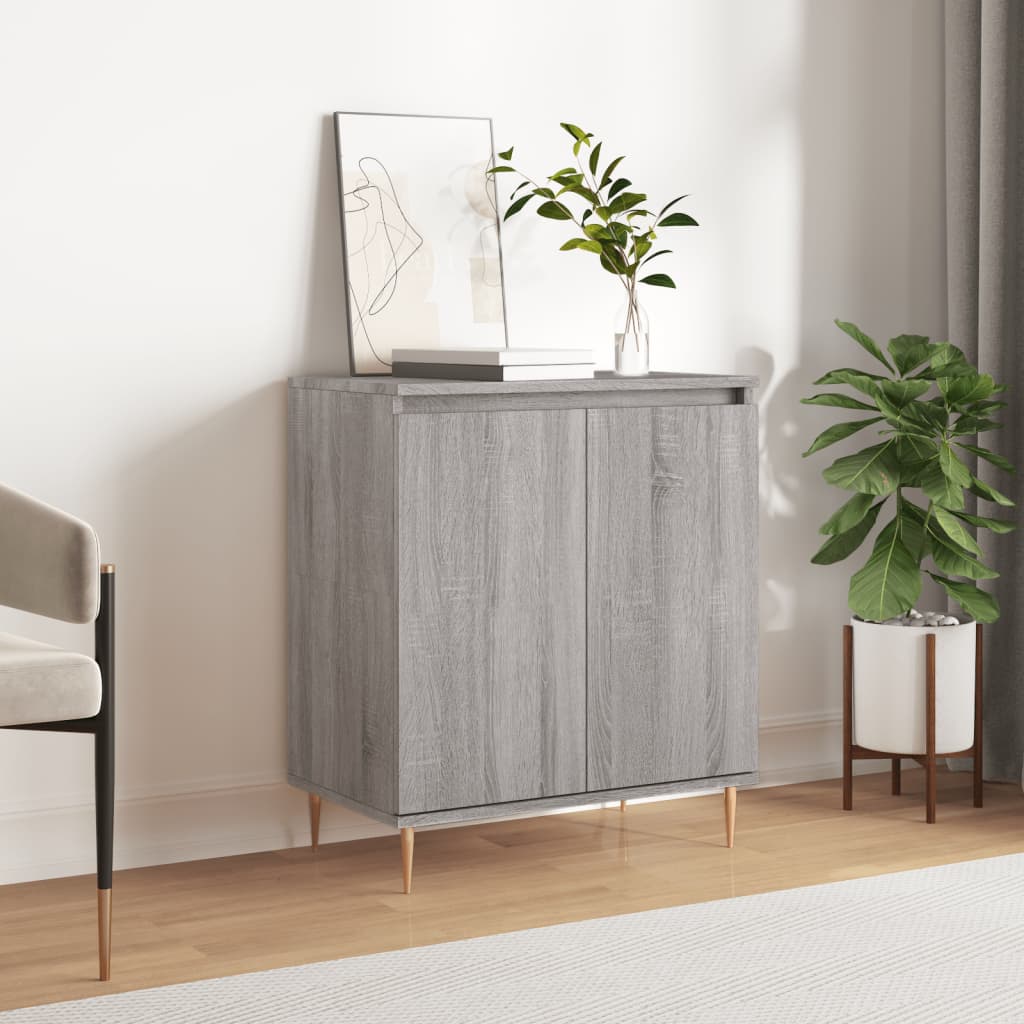 vidaXL Buffet Armoire de Rangement Meuble de Rangement Armoire Latérale Salle de Séjour Salon Intérieur Sonoma Gris 60x35x76 cm Bois d'Ingénierie