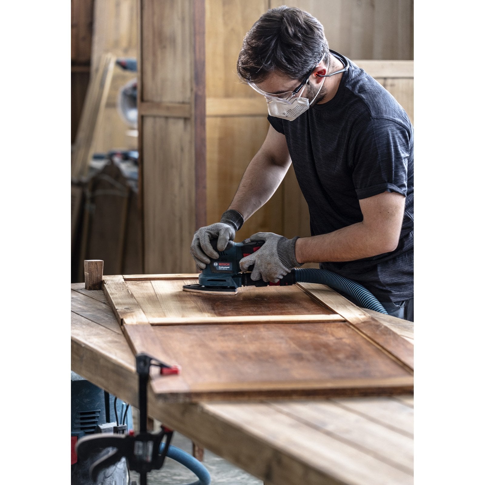 Bosch Professional 5x Abrasivi a Rete Expert M480 per Legno Duro, Vernice su Legno, 93x93 mm, Grana 180, Accessorio Levigatrice a Delta - 6