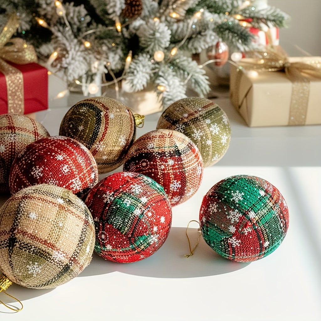Juego De Bolas De Navidad Para Árbol De Navidad De Plástico Diámetro 10 Cm 6 Piezas Con Ofertas