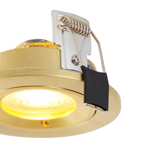 Faretto classico tondo incasso 75mm oro swarovski lampada LED 5W GU10 resa 50W 4000K | Leroy Merlin Faretto classico tondo incasso 75mm oro swarovski lampada LED 5W GU10 resa 50W 4000K | Leroy Merlin