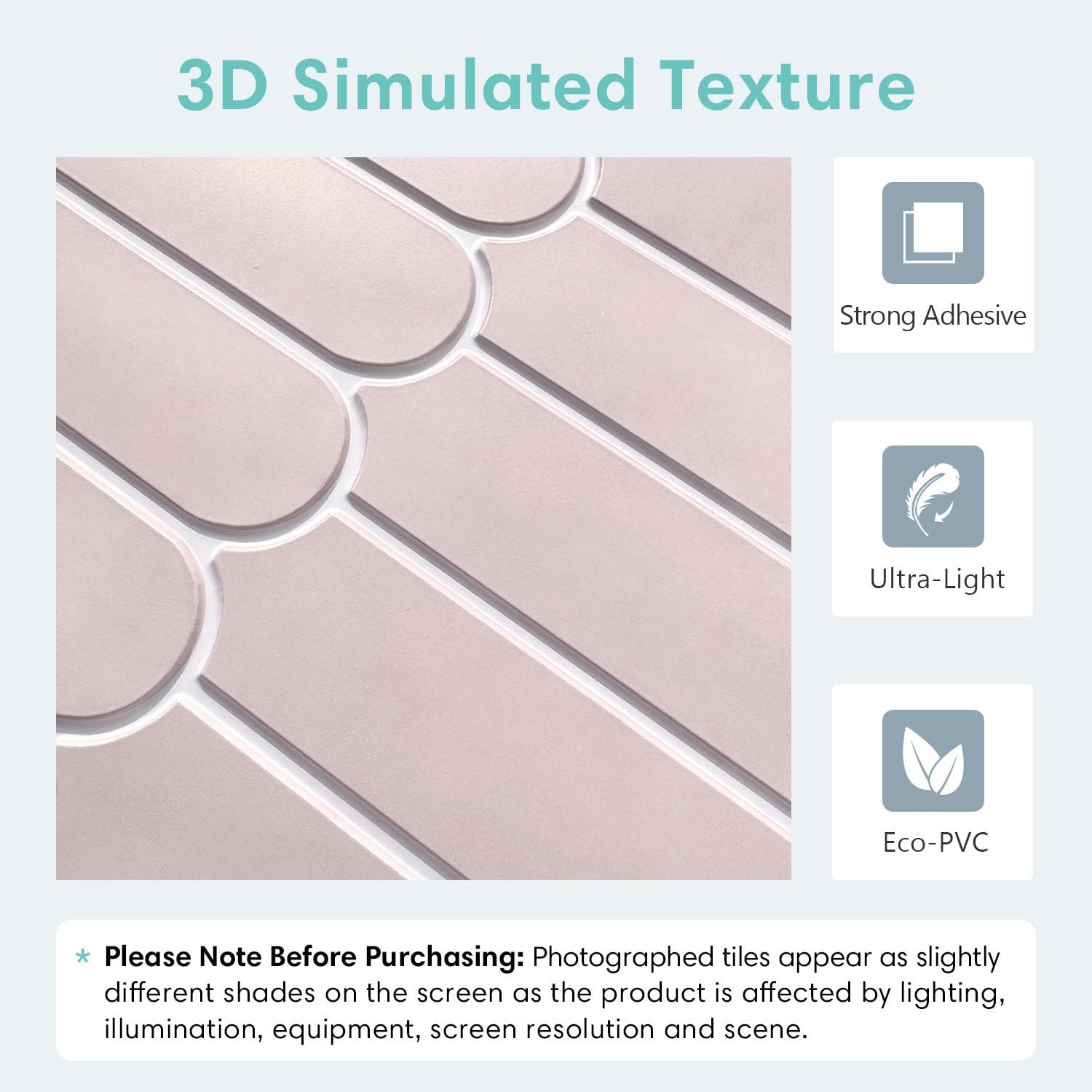 Set di 10 adesivi 3D per piastrelle, in PVC, effetto griglia, 30 x 30 cm, ideali per cucine, bagni e mobili. - 5