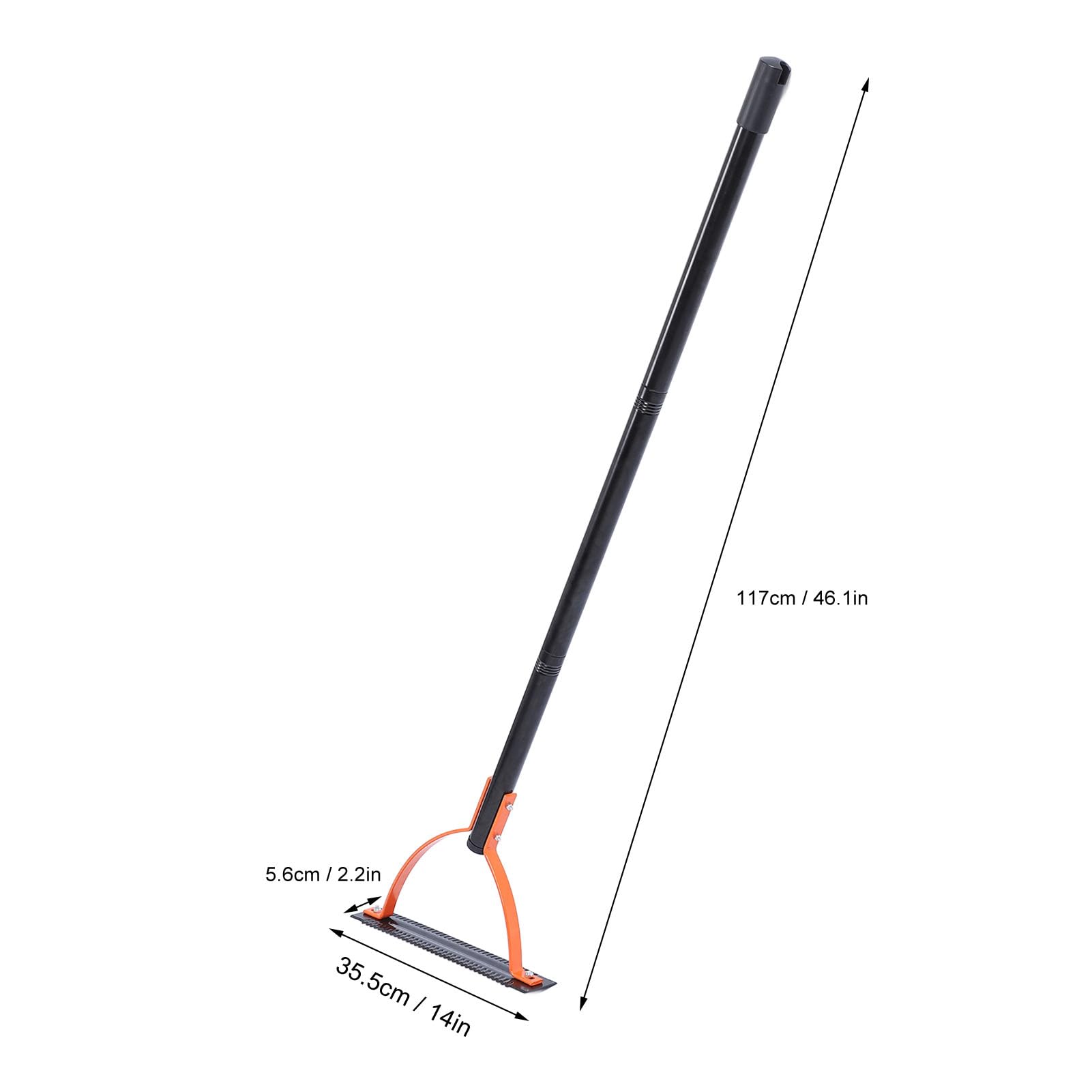 Coupe-herbe manuel 65 en acier au manganèse avec lame dentelée à double tranchant et manche en acier inoxydable pour jardin, pelouse (3 sections) - 7