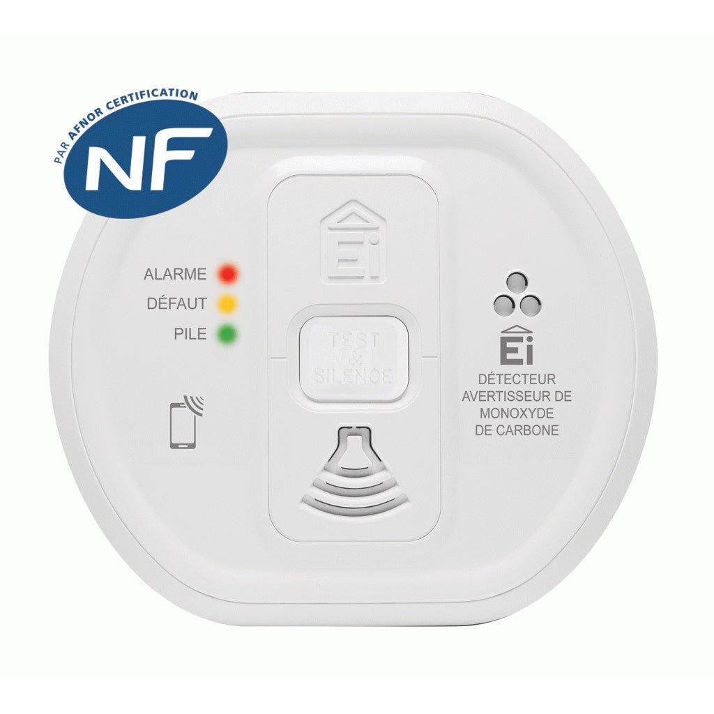 Ei Electronics - Détecteur de monoxyde de carbone Ei208W - NF 10 ans DAACO - EI208W-3XFR - 2