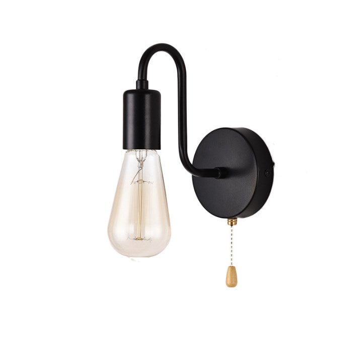 Kinkiet Vintage E27 Standardowa Oprawka Kinkiety Ścienne Wewnętrzne Industrial Retro Metalowa Lampa Z Włącznikiem Do Salonu Sypialni