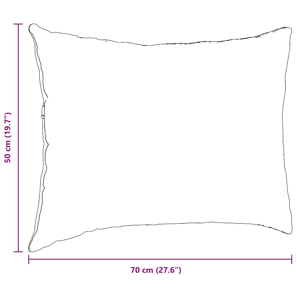 vidaXL Coussins de canapé 2 pc tissu Gris clair 70 x 50 cm - 9