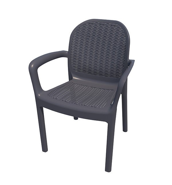 SILLON RESINA RATAN MIRANDA ANTRACITA