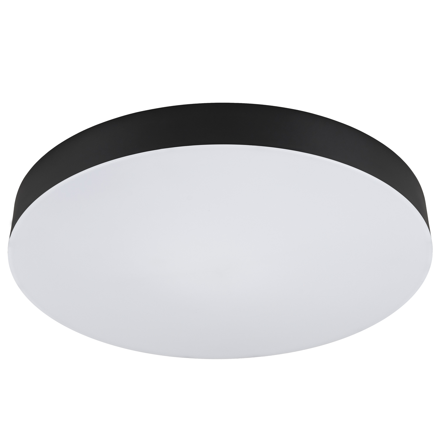 Plafon czarny LED wodoodporny IP54 - Lampa sufitowa okrągła 3 barwy światła - Panel natynkowy 40cm łazienkowy - LEDHOFF