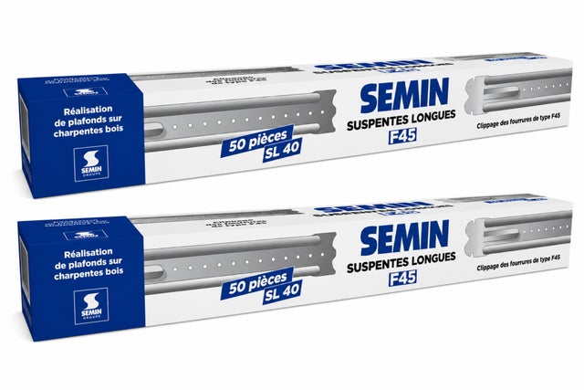 Suspentes Longues 400 mm F45 Semin, Boite de 50 (lot de 2)