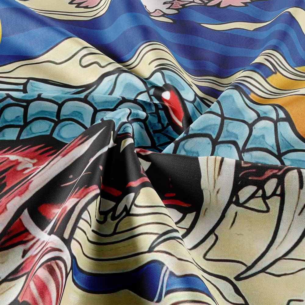 Gobelin ścienny z japońskim wzorem wieloryba i węża, 200 x 150 cm, duży gobelin, plakat, tkanina, dodatki do sypialni, salonu i akademika. - 5