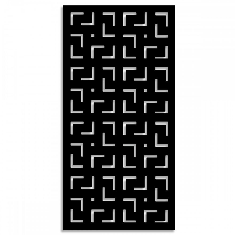 LABYRINTH -M - Panel perforowany - Parasolka w kolorze czarnym o wymiarach 73x148 cm - grubość 10 mm