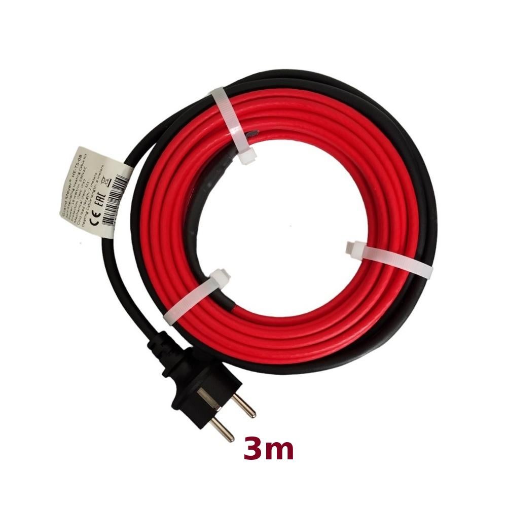 Zestaw do ochrony przed zamarzaniem rur HE-TS 3m, 16 W/m, 48 W
