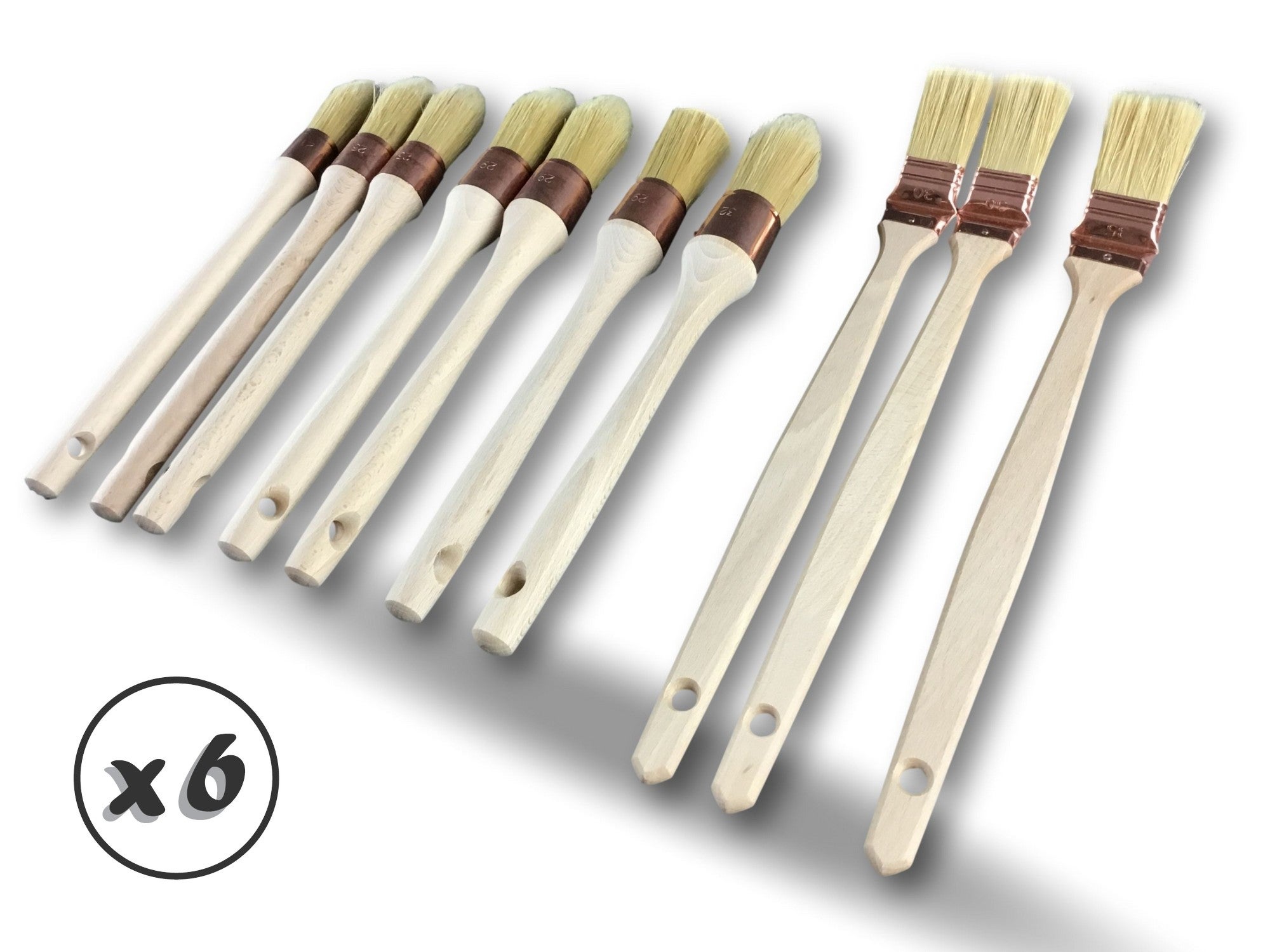 Bates - Lot De 10 Pinceaux De Peinture De 2,5 Cm, 3,8 Cm, 5,1 Cm, 6,3