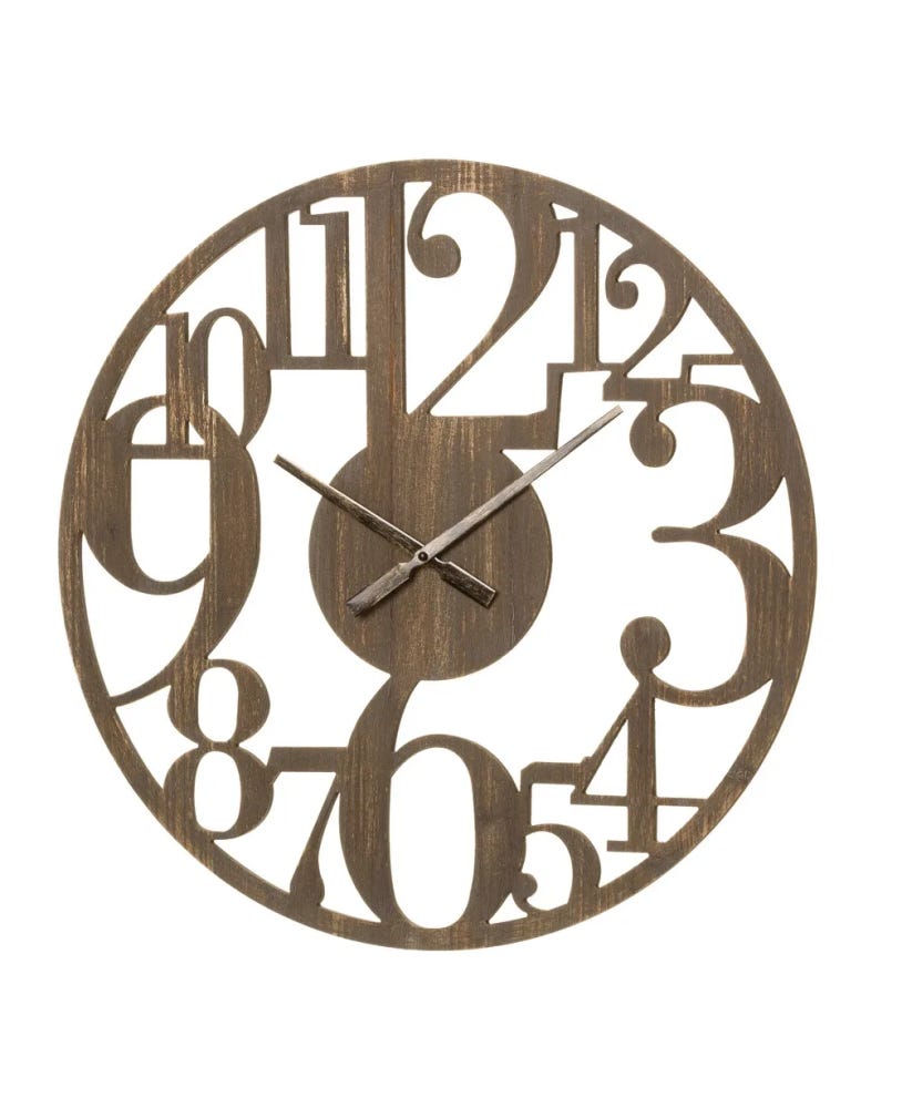 Orologio da parete personalizzato in legno con orologio rotondo Parigi vintage floreale orologio da parete silenzioso non ticchettio per la casa bagno camera da letto 25,4 x 25,4 cm Orologio da parete personalizzato in legno con orologio rotondo Parigi vintage floreale orologio da parete silenzioso non ticchettio per la casa bagno camera da letto 25,4 x 25,4 cm