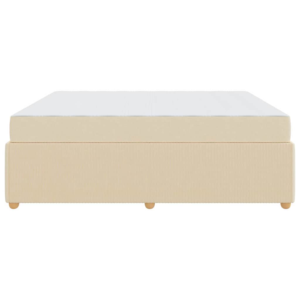 Cadre de lit crème en tissu, pour la chambre, 180 × 200 cm - 6