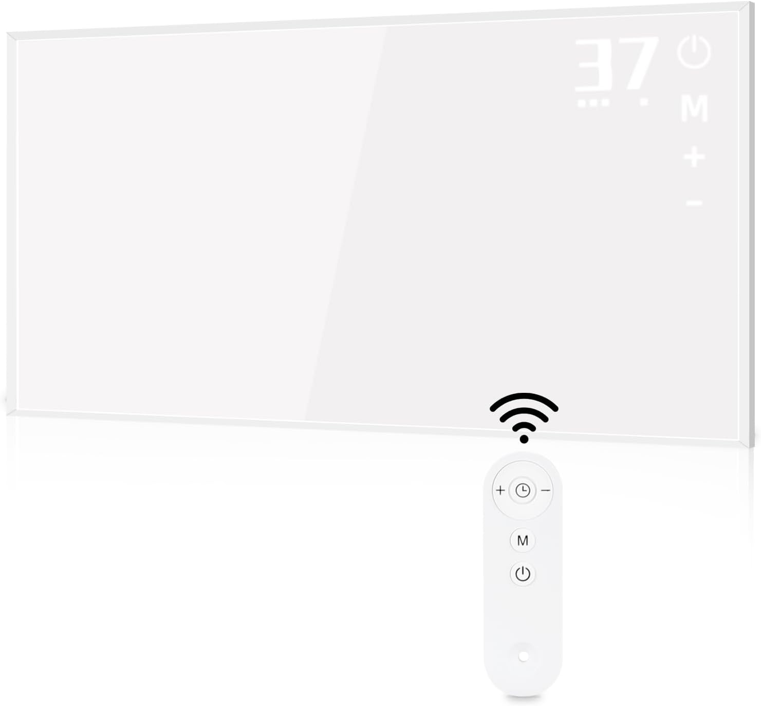 ZMH Aquecedor infravermelho de parede com eficiência energética e comando à distância para quarto e hotel - 2