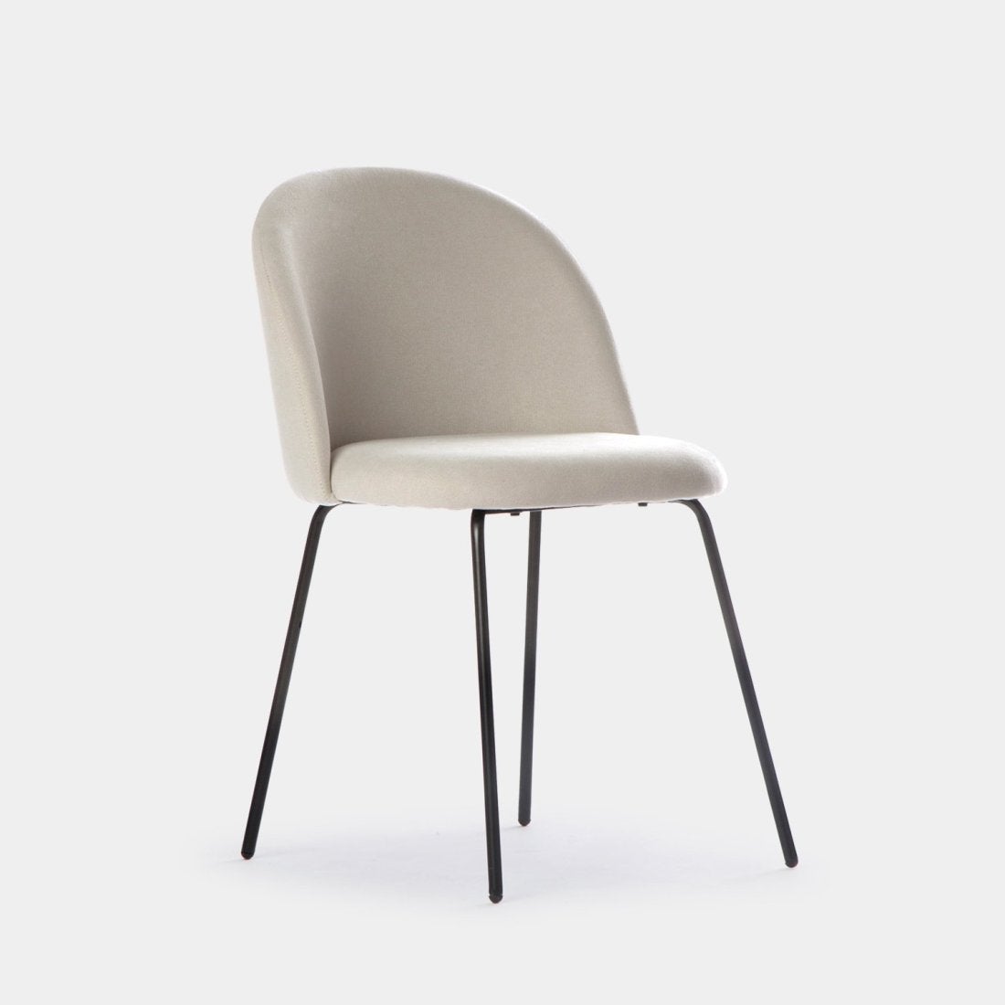 Set Di 4 Sedie Per Sala Da Pranzo Ufficio Con Gambe In Faggio Legno Massello Massiccio Stile Nordico Scandinavo Comoda Seduta Imbottita Ideale Per Soggiorno Sala Riunione (Nero