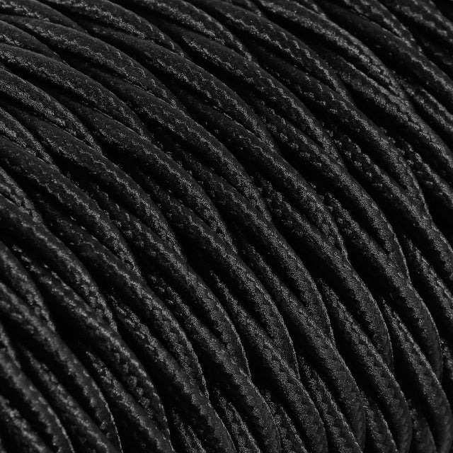 DRESS - Cavo Elettrico Trecciato Rivestito In Tessuto 3X1,50 4 mt TR12 NERO