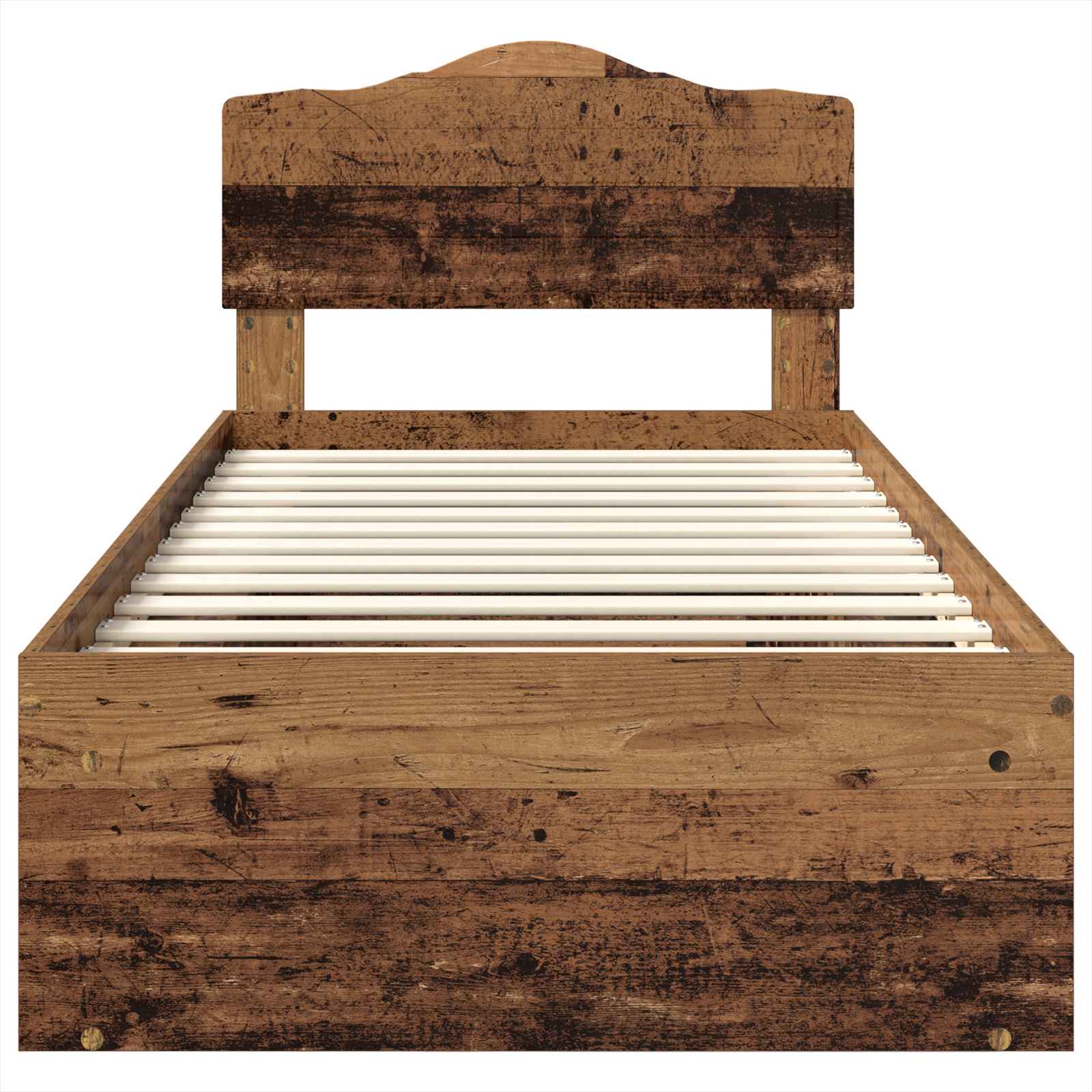 Cadre de lit bois ancien 75 x 190 cm en bois de pin massif - 7