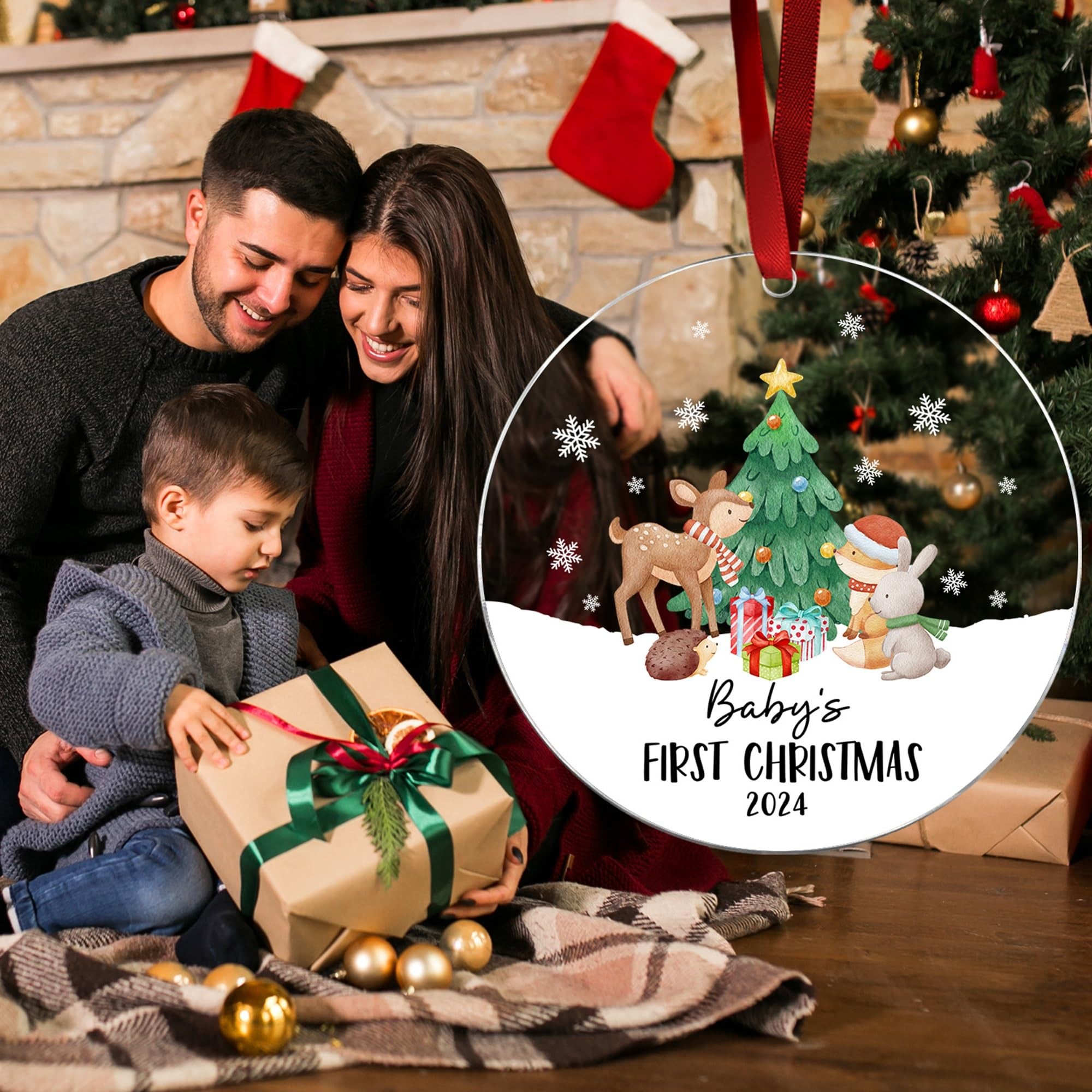 Decorazioni per l'albero di Natale per la casa Ciondolo decorativo in acrilico 8 cm - 5