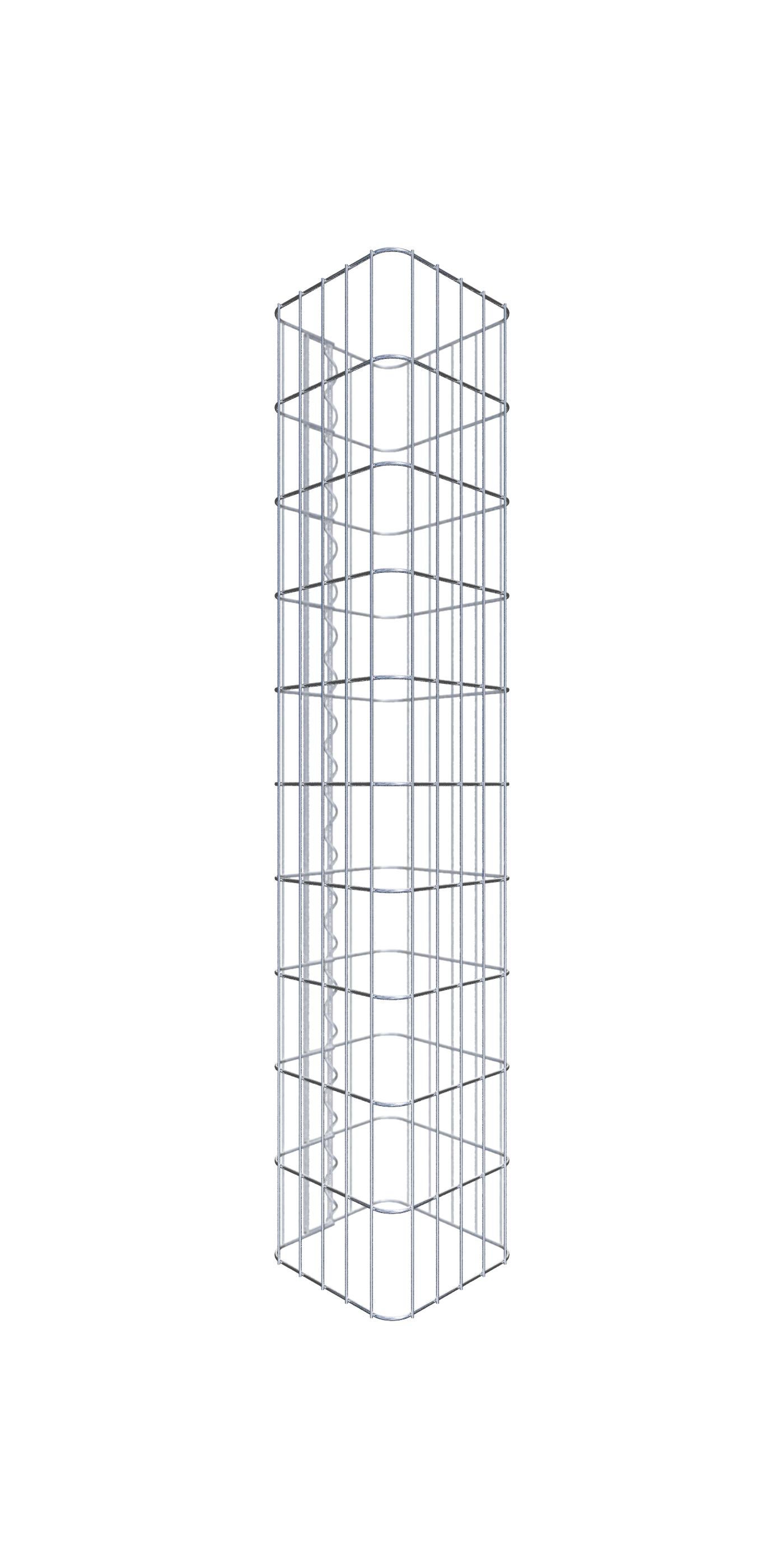 Kolumna gabionowa 27 x 27 cm, kwadrat MW 5 x 10 cm - Wysokość: 1,00 m